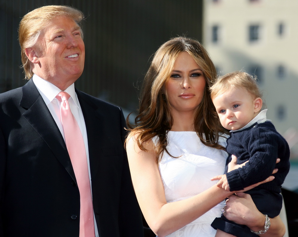 Дональд, Меланія і Барон Трамп 16 січня 2007 р.